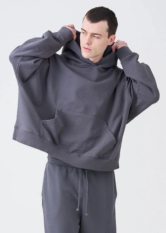 14 OZ Shadow Distressed French Terry Hoodie