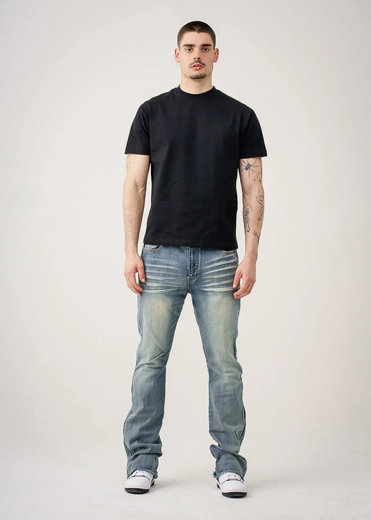 10 OZ Black Heavyweight Cotton T-Shirt
