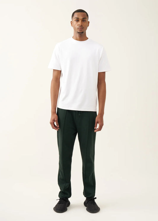 10 OZ Dark Green 3D Stitch Open Bottom Fleece Sweatpant