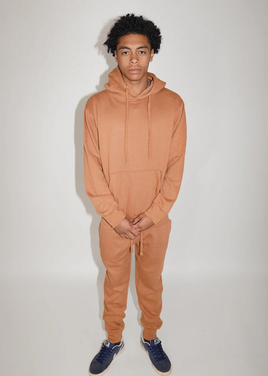 10 OZ Camel Heavy Blend Fleece Sweatsuit