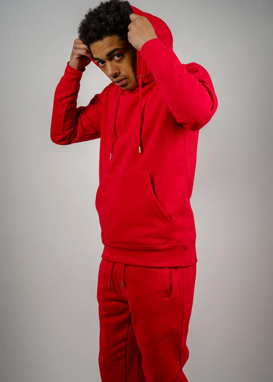 12 OZ Red Tight Fleece Hoodie