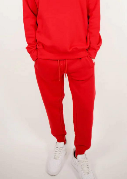 12 OZ Red Tight Fleece Sweatpant