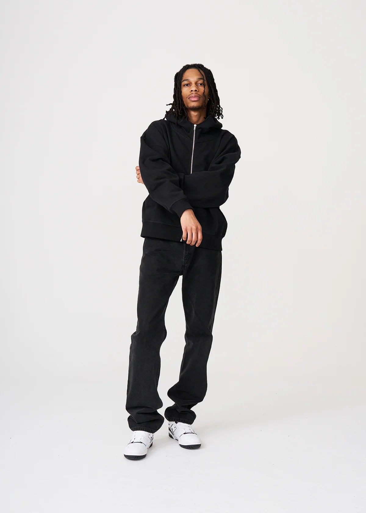 14 OZ Black Oversized Heavyweight Full-Zip Sweatshirt 14 OZ Black Oversized Heavyweight Full-Zip Sweatshirt