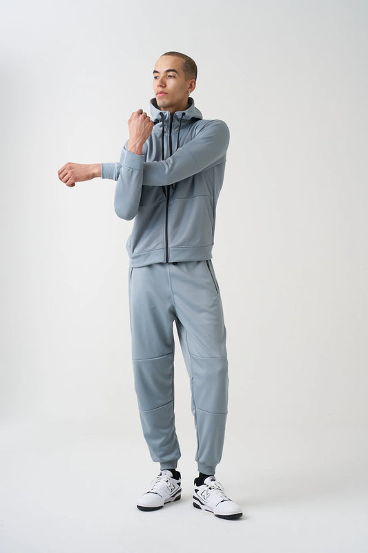 10 OZ Heather Gray Tech Tracksuit