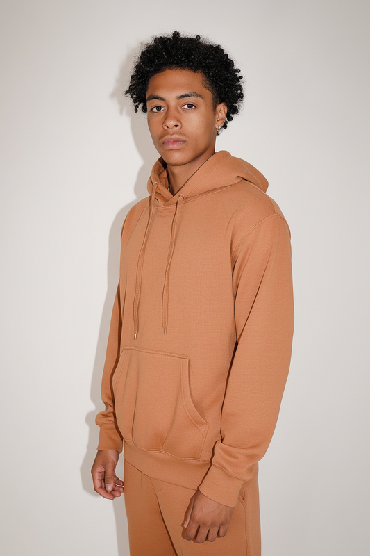10 OZ Camel Heavy Blend Fleece Hoodie