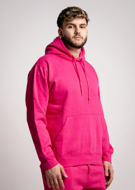 10 OZ Hot Pink Heavy Blend Fleece Hoodie