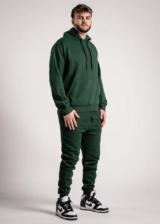 10 OZ Hunter Green Heavy Blend Fleece Sweatsuit