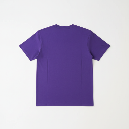 Purple Combed Cotton T-Shirt