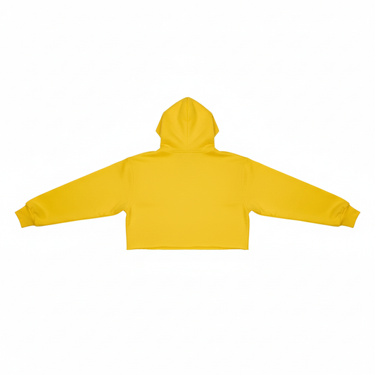 Yellow Hooded Crop Top