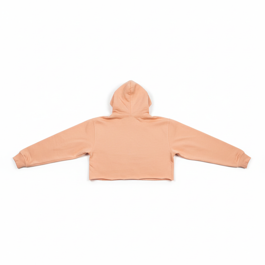 Peach Hooded Crop Top