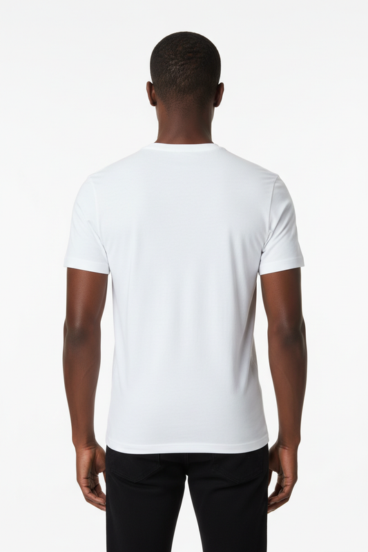 White Combed Cotton T-Shirt