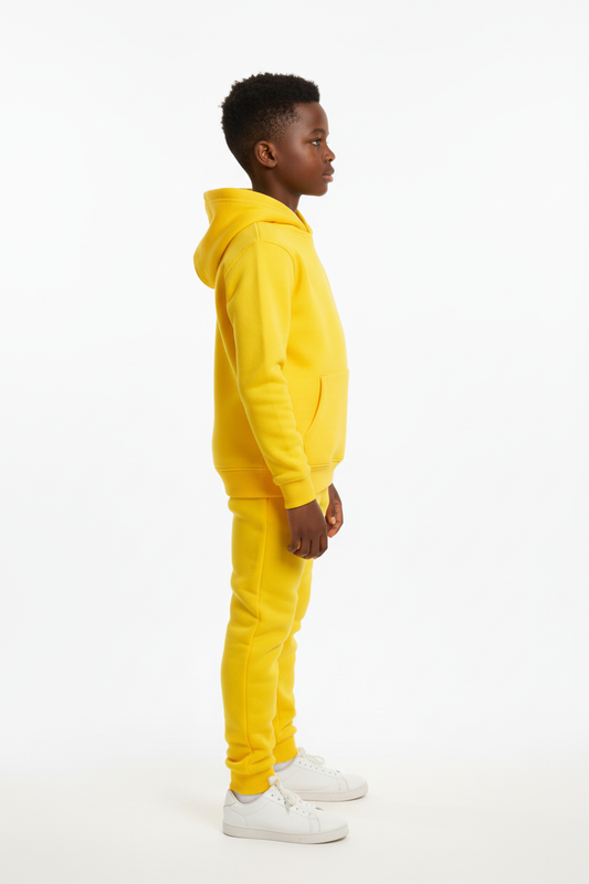 Kids 10 OZ Yellow Soft Fleece Sweatsuit