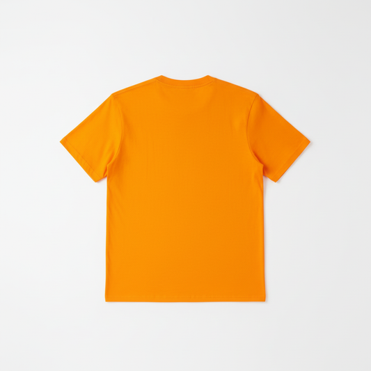 Orange Combed Cotton T-Shirt