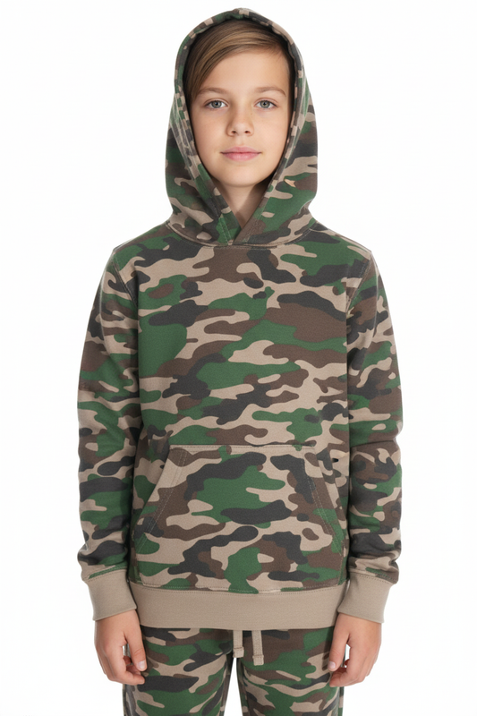 Kids 10 OZ Camo Soft Fleece Sweatsuit