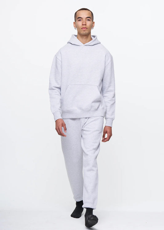 14 OZ Gray Heavyweight Fleece Sweatsuit
