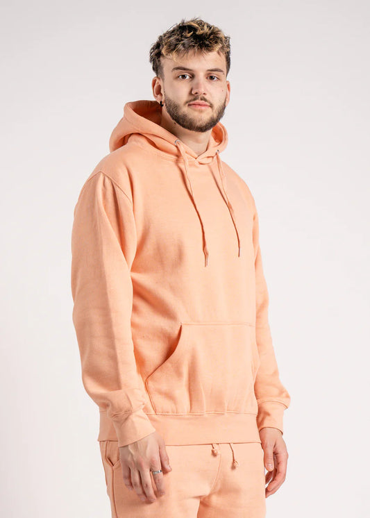 10 OZ Peach Heavy Blend Fleece Hoodie