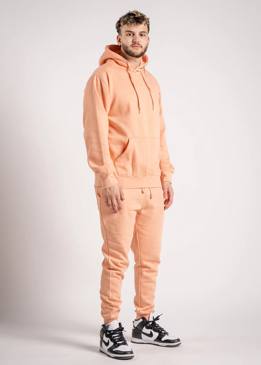 10 OZ Peach Heavy Blend Fleece Sweatsuit