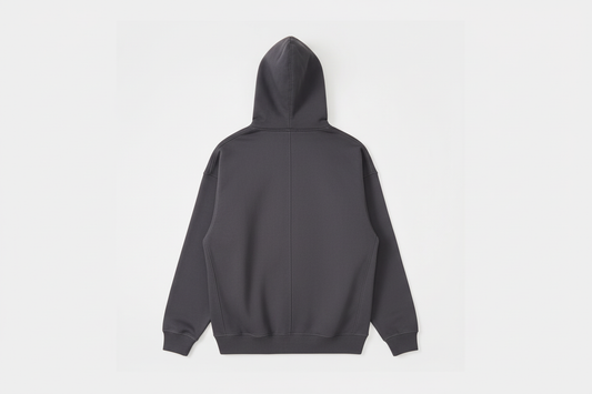 Shadow 14 OZ Oversized Urban Hoodie Luxury Flat Lay Back View