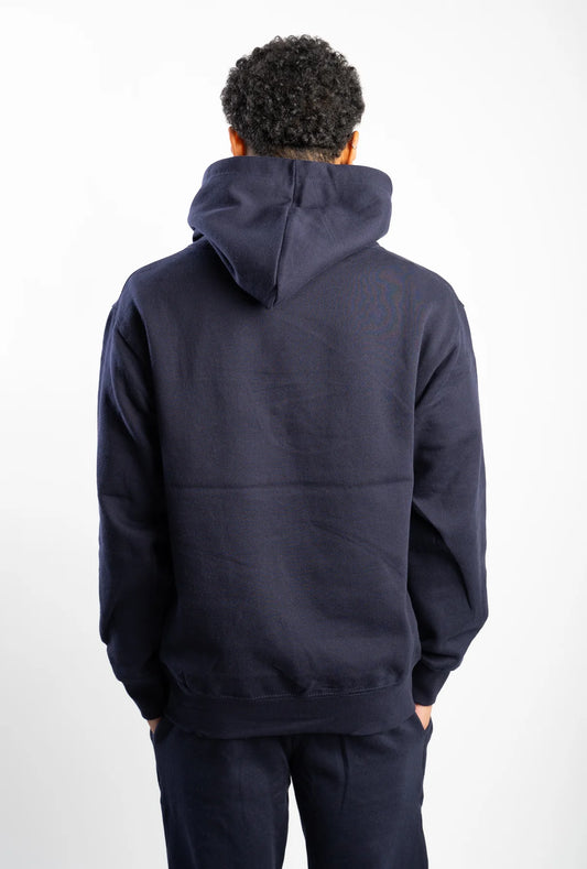 10 OZ Navy Blue Heavy Blend Fleece Hoodie
