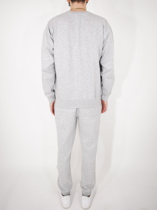 Gray Heavy Blend Fleece Crew-Neck SweatSuit