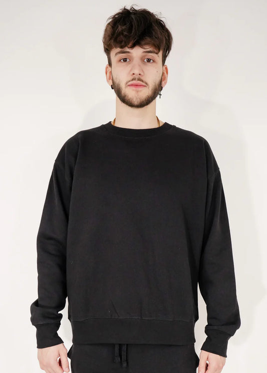 Black Heavy Blend Fleece Crew-Neck SweatShirt