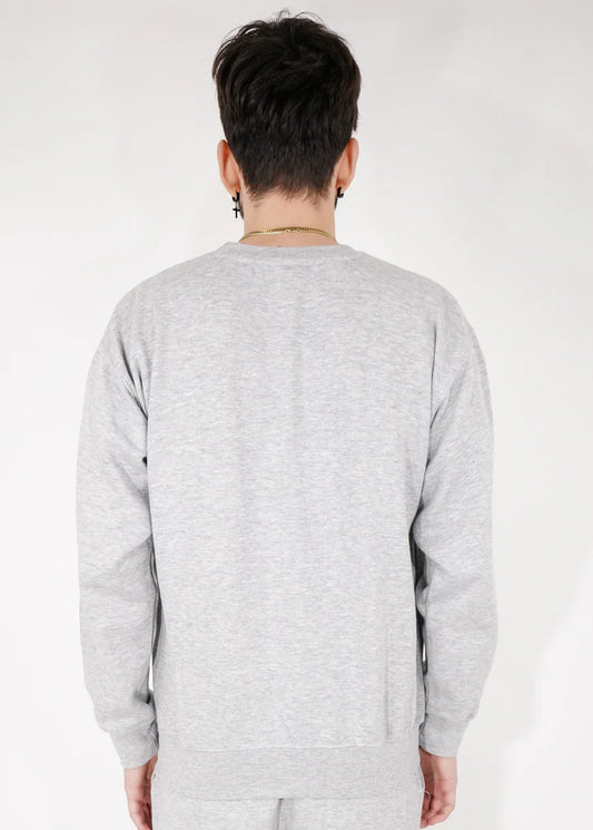Gray Heavy Blend Fleece Crew Neck Pullover