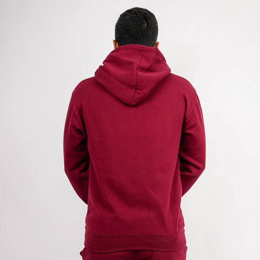 10 OZ Maroon Heavy Blend Fleece Hoodie