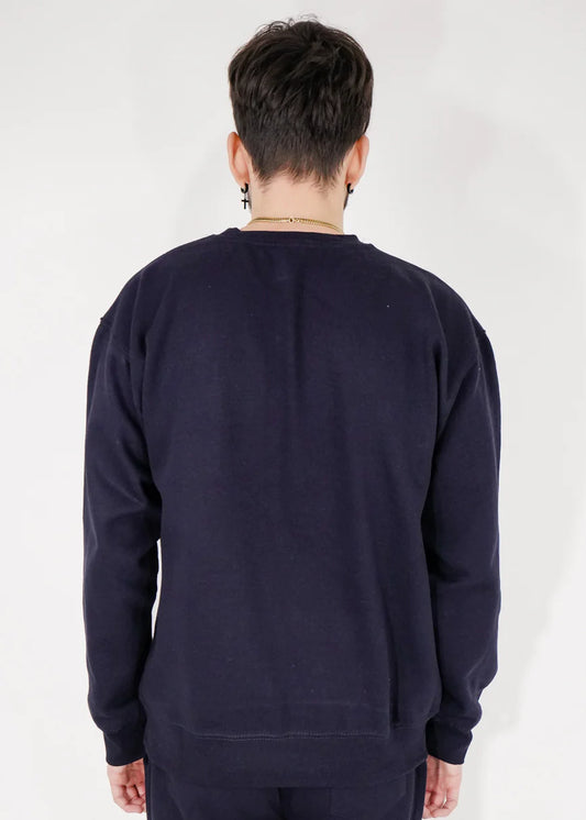 Navy Heavy Blend Fleece Crew Neck Pullover