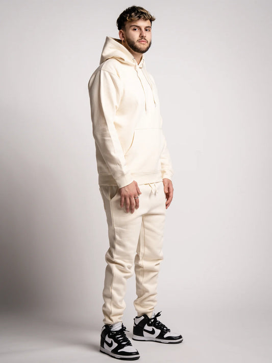 10 OZ Off-White Heavy Blend Fleece Sweatsuit