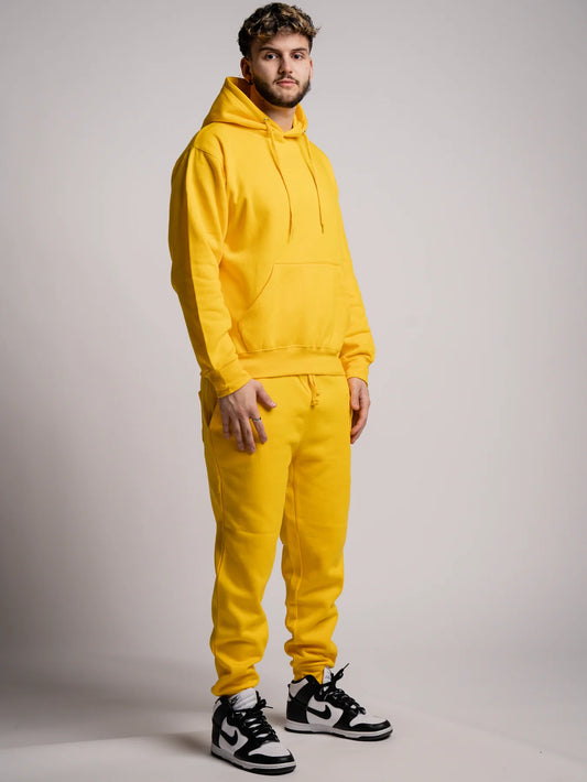 10 OZ Yellow Heavy Blend Fleece Sweatsuit