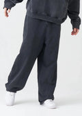 14 OZ Black Washed French Terry Oversized Distressed Sweatpant