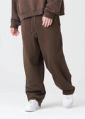 14 OZ Brown Washed French Terry Oversized Distressed Sweatpant