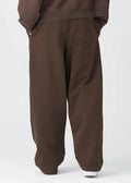 14 OZ Brown Washed French Terry Oversized Distressed Sweatpant