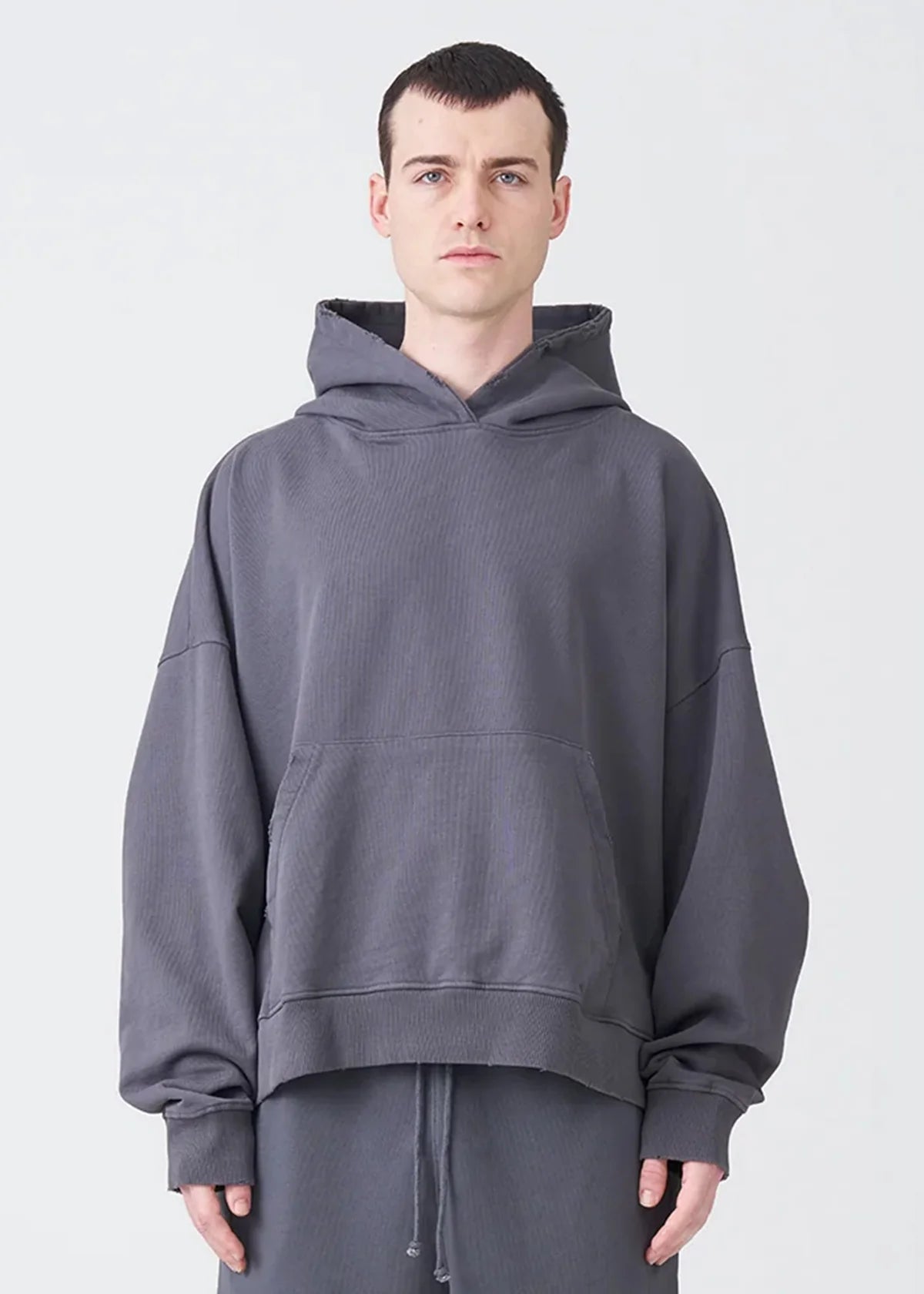 14 OZ Shadow Washed French Terry Oversized Distressed Hoodie