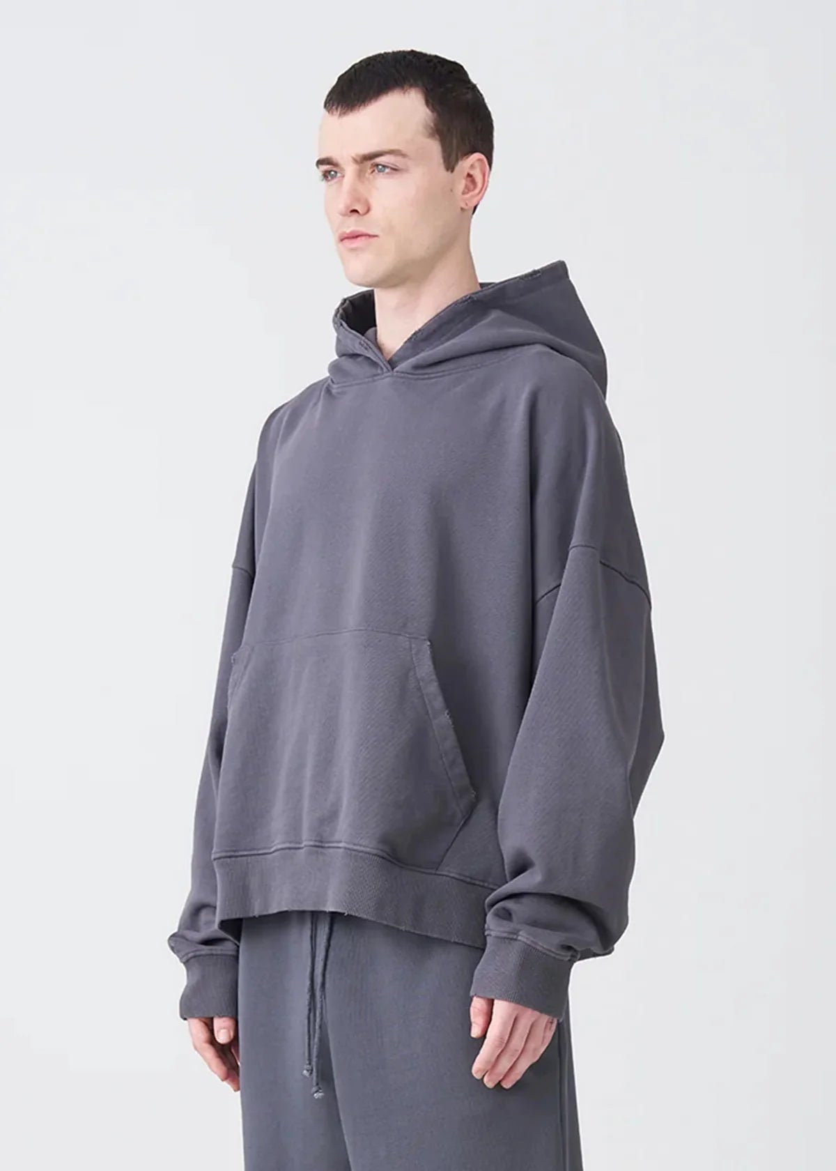 14 OZ Shadow Washed French Terry Oversized Distressed Hoodie