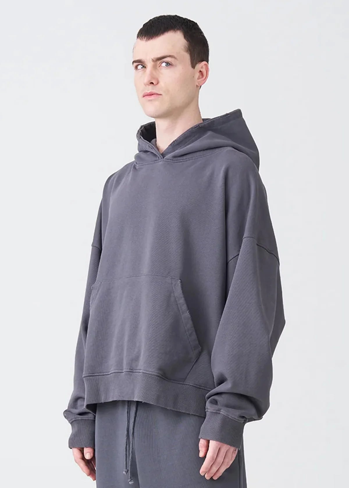 14 OZ Shadow Distressed French Terry Hoodie