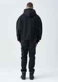 14 OZ Black Oversized Heavyweight Full-Zip Sweatshirt