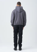 14 OZ Dark Gray Oversized Heavyweight Full-Zip Sweatshirt