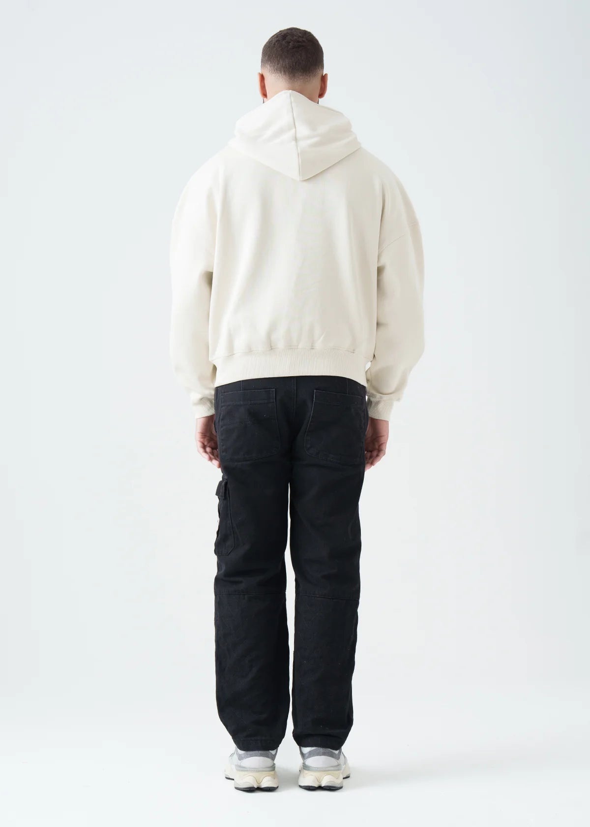 14 OZ Ivory Full-Zip Fleece Hoodie