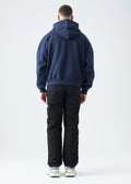 Navy Blue Oversized Heavyweight Full-Zip Sweatshirt