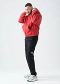 Red Oversized Heavyweight Full-Zip Sweatshirt