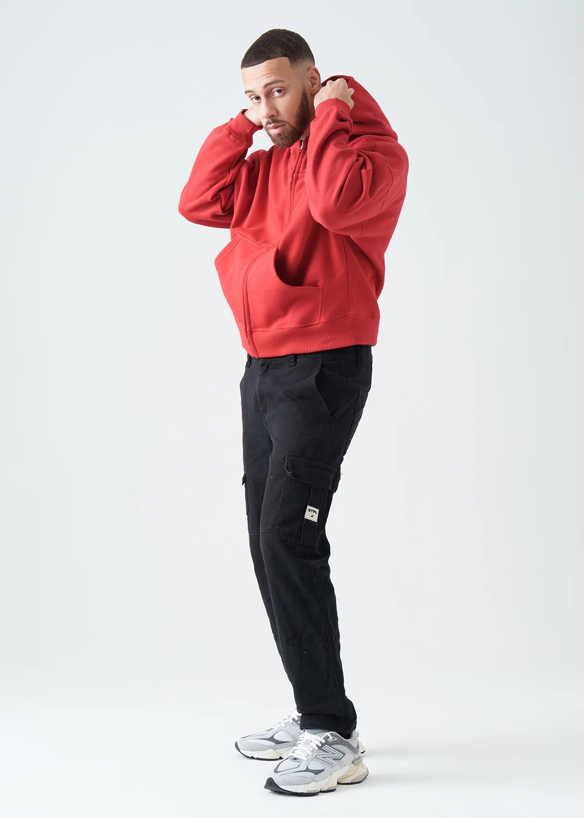 Red 14 OZ Full-Zip Fleece Hoodie