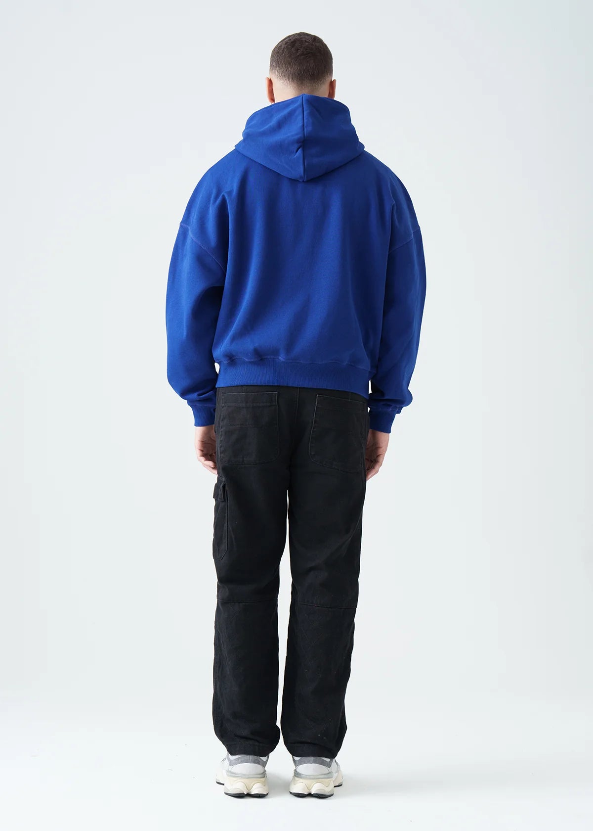 14 OZ Royal Blue Oversized Full-Zip Fleece Hoodie