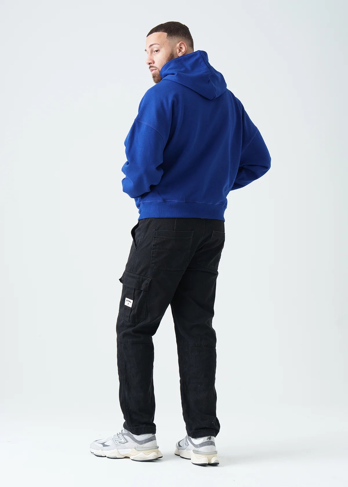 14 OZ Royal Blue Oversized Full-Zip Fleece Hoodie