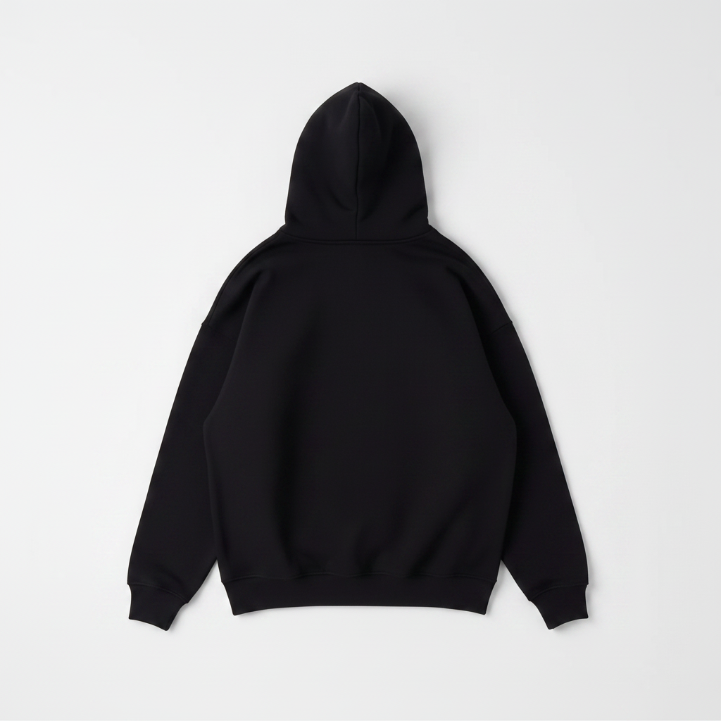 14 OZ Black Hoodie Back - Square 1024x1024