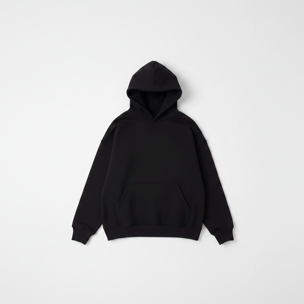 14 OZ Black Hoodie Front - Square 1024x1024