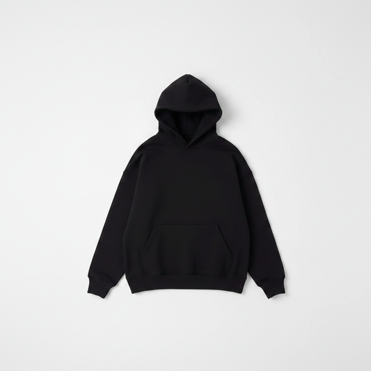 14 OZ Black Hoodie Front - Square 1024x1024