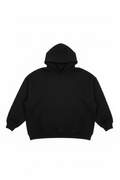 14 OZ Black Hoodie Luxury Flat Lay