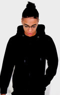 Black Heavy Blend Zip-Up Fleece Hooded SweatShirt