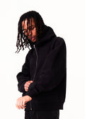 14 OZ Black Oversized Heavyweight Full-Zip Sweatshirt
